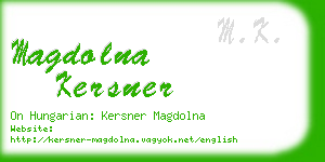 magdolna kersner business card